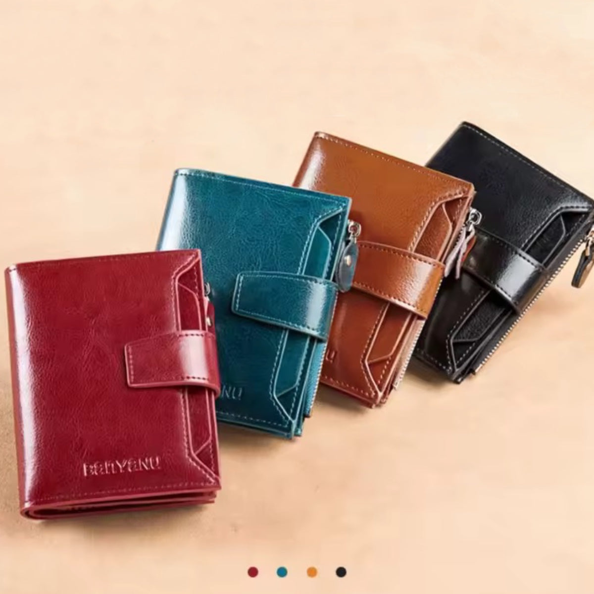 🔥Nowy portfel damski na wiosnę i lato, wieloprzegródkowy, z miejscem na kartę-3897775