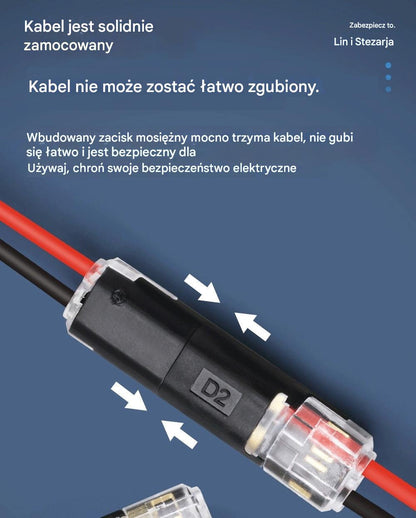 【Kup 20 Otrzymaj 20 Za Darmo!】🏆 Terminale do Przewodów LED Bez Lutowania i Taśmy Klejącej
