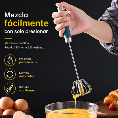 🔥🍳【Compra uno y llévate otro gratis✨】Batidora de huevos semiautomática de acero inoxidable