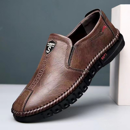 【39-44】Nowe męskie codzienne buty biznesowe, wykonane ze skóry, miękkie, odporne na zużycie, antypoślizgowe i bezzapachowe.