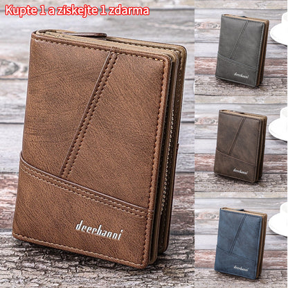 💥👛👍Muški višenamjenski novčanik od prave kože u retro stilu