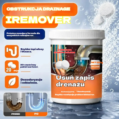 🔥50% ZNIŻKI 【2 za 99 zł.】❤️ Skuteczne musujące tabletki czyszczące, które szybko rozpuszczają zatory spowodowane przetłuszczającymi się włosami i udrażniają odpływy; dodatkowo działają odświeżająco i antybakteryjnie.