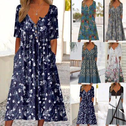 🎀【Posebna ponuda】【S-5XL】👗Elegantna midi haljina - kombinira stil i udobnost, prikladna za sve prigode