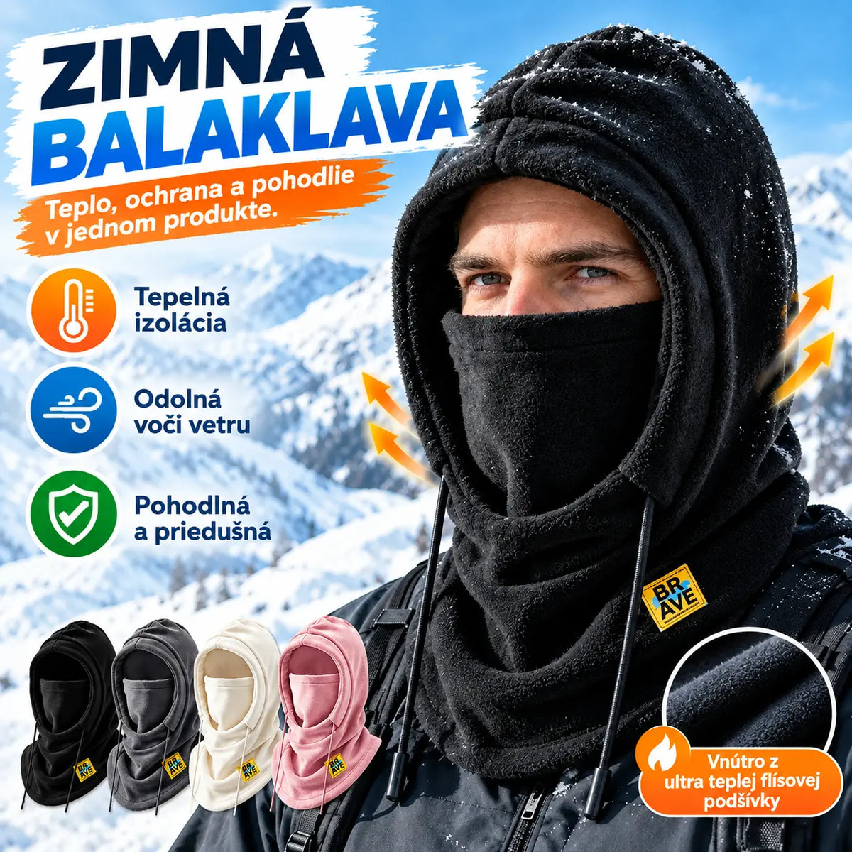✨❄️ Úplne uzavretá teplá čiapka s flísovou podšívkou ⛷️ je ideálnou voľbou pre outdoorové aktivity.