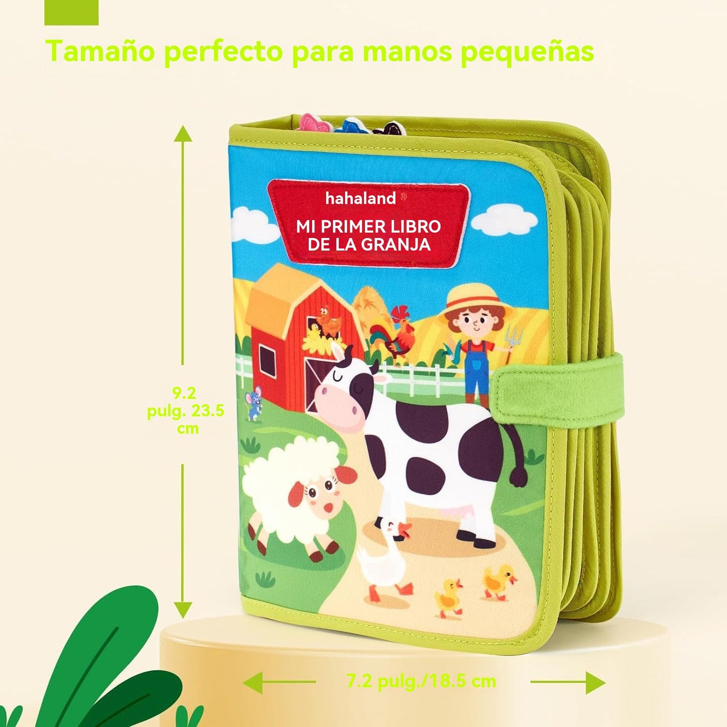 👶Un juguete infantil muy popular🎁 Libros de tela educativos de fieltro para niños pequeños:  libros de tela interactivos con temática de granja