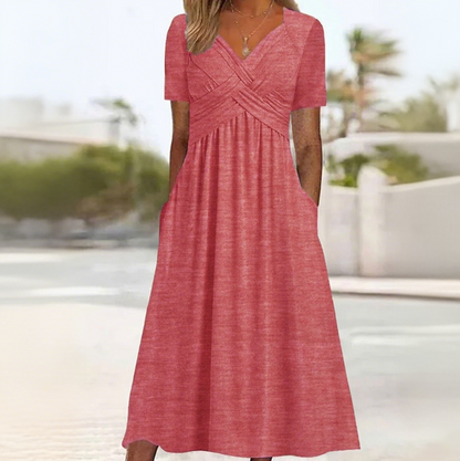 ✨50% de descuento🔥【40-120 kg】Nuevo vestido de algodón de talla grande, estilo casual de largo medio ✅️Pago contra entrega