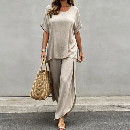 💃💃【S-5XL】 Traje casual de talla grande para mujer 2026 【Top + Pantalones】