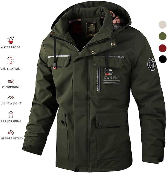 🔥🔥【Gorąca wyprzedaż】【M-6XL】Nowa ciepła kurtka męska na jesień i zimę, odporna na wiatr i wodę【Polecane】