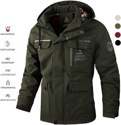 🔥🔥【Gorąca wyprzedaż】【M-6XL】Nowa ciepła kurtka męska na jesień i zimę, odporna na wiatr i wodę【Polecane】
