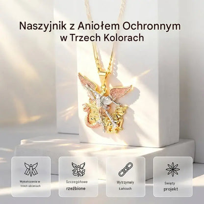 💥Naszyjnik z aniołem stróżem w trzech kolorach złota – Elegancki i symboliczny – Idealny na co dzień lub na prezent – Subtelny i pełen znaczenia ✨💛🪽