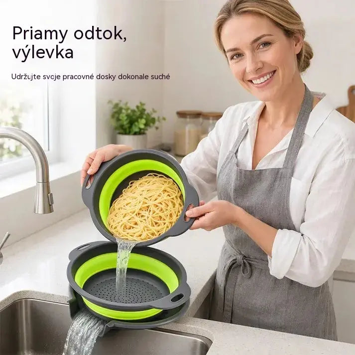 📢📢 1 súprava za 29 € ⏰ Súprava 3 skladacích cedidiel s odkvapkávacím podstavcom