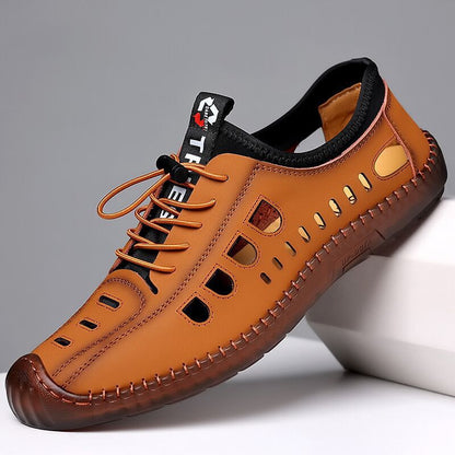 ⚡【39-44】🔥2025 nowe letnie męskie oddychające, wydrążone, miękkie, codzienne buty z dziurami, 💧 oddychające, lekkie i odporne na pot, ⛱ uniwersalne, swobodne i wygodne do noszenia na zewnątrz