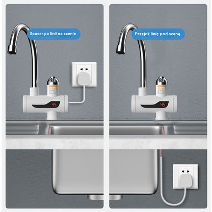 ⚡🚰Kran do podgrzewania wody | Cyfrowy wyświetlacz temperatury | Dostępna ciepła i zimna woda | Nagrzewa się w 3 sekundy, nie wymaga instalacji