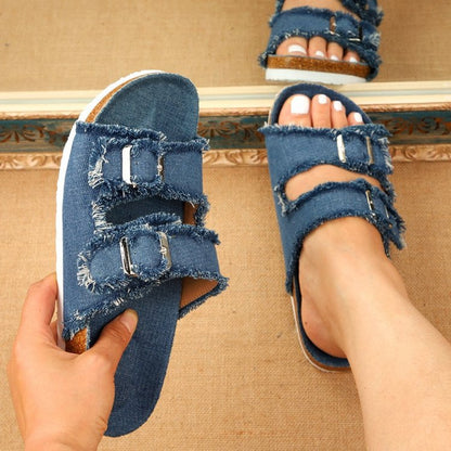 👡50% de descuento✨✨【35-43】Sandalias de plataforma vaqueras retro de verano para mujer ✅Pago contra entrega