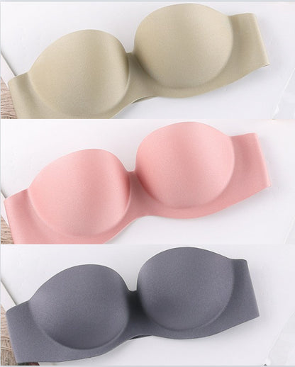 🌸【🔥 Kup 2, a 1 otrzymasz gratis】 Letni, niewidoczny, antypoślizgowy biustonosz bez ramiączek o cienkim przekroju seksowna bielizna push-up-4073020