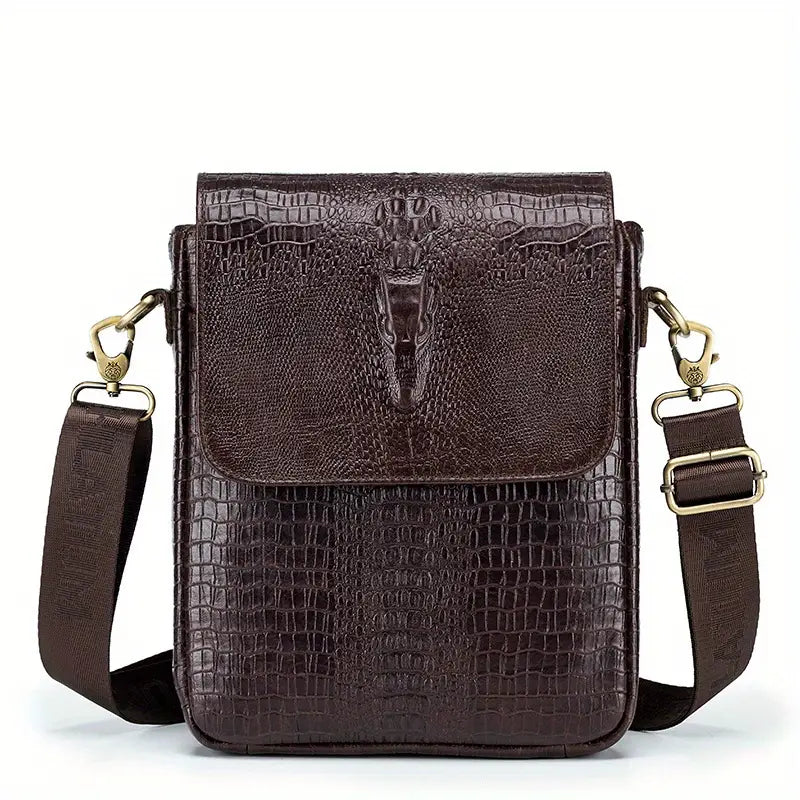 👜💕【30% отстъпка🔥】✨ Стилна чанта през рамо от крокодилска кожа, която ще направи пътуването ви до работа по-вълнуващо!