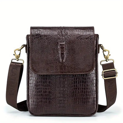 👜💕【30% отстъпка🔥】✨ Стилна чанта през рамо от крокодилска кожа, която ще направи пътуването ви до работа по-вълнуващо!