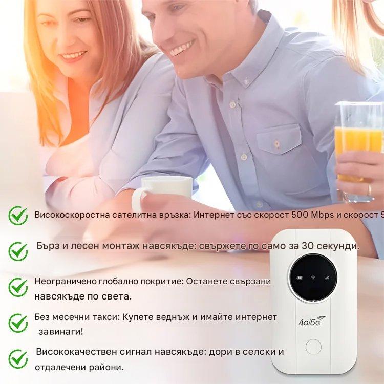 🔥【Безплатен интернет в джоба ви】 Преносим WiFi 5G рутер⚡