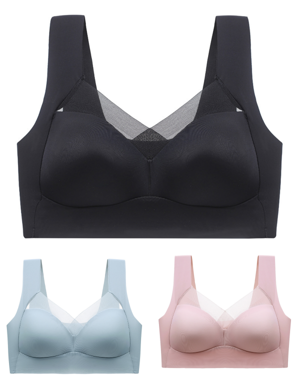 😍【Paquete de 3】Sujetador moldeador transpirable sin aros y sin costuras de tallas grandes🔥【40-110 kg】