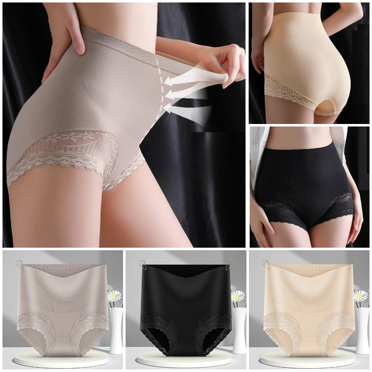 ✨🙌【Paquete de 3 por 28 euros🔥】【M-2XL】Ropa interior moldeadora, aplana tu abdomen, levanta y moldea tus glúteos: suave, transpirable y adelgazante.