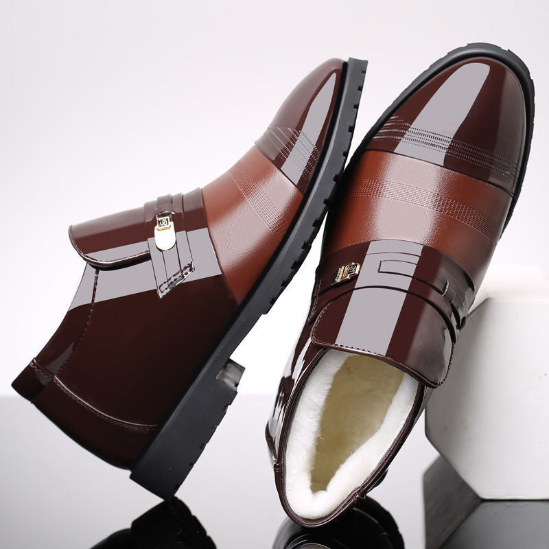 ⛄ 👞【Rozmiary 38-44】🔥🎉Nowe zimowe męskie skórzane buty biznesowe, prawdziwa skóra, podszewka z wełny, miękkie i wygodne.