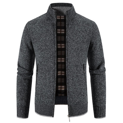 【M-3XL】Męski, swobodny, polarowy sweter rozpinany-3763443