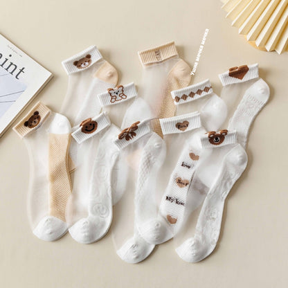🔥【Oferta limitada al 50%】🔥【10 pares】✨🧦Calcetines cortos de malla, nuevos 2026, ligeros y transpirables de verano