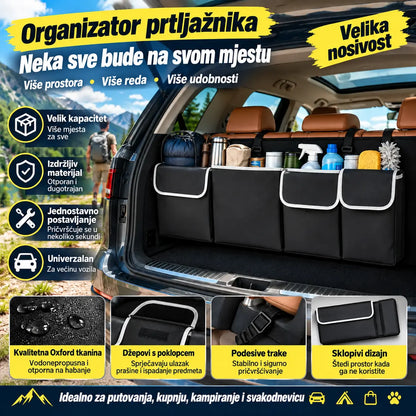 ⏳Ponuda ograničenog trajanja⏰ Viseći organizator za prtljažnik automobila – velik kapacitet, štedi prostor i izrađen od izdržljive Oxford tkanine🚗