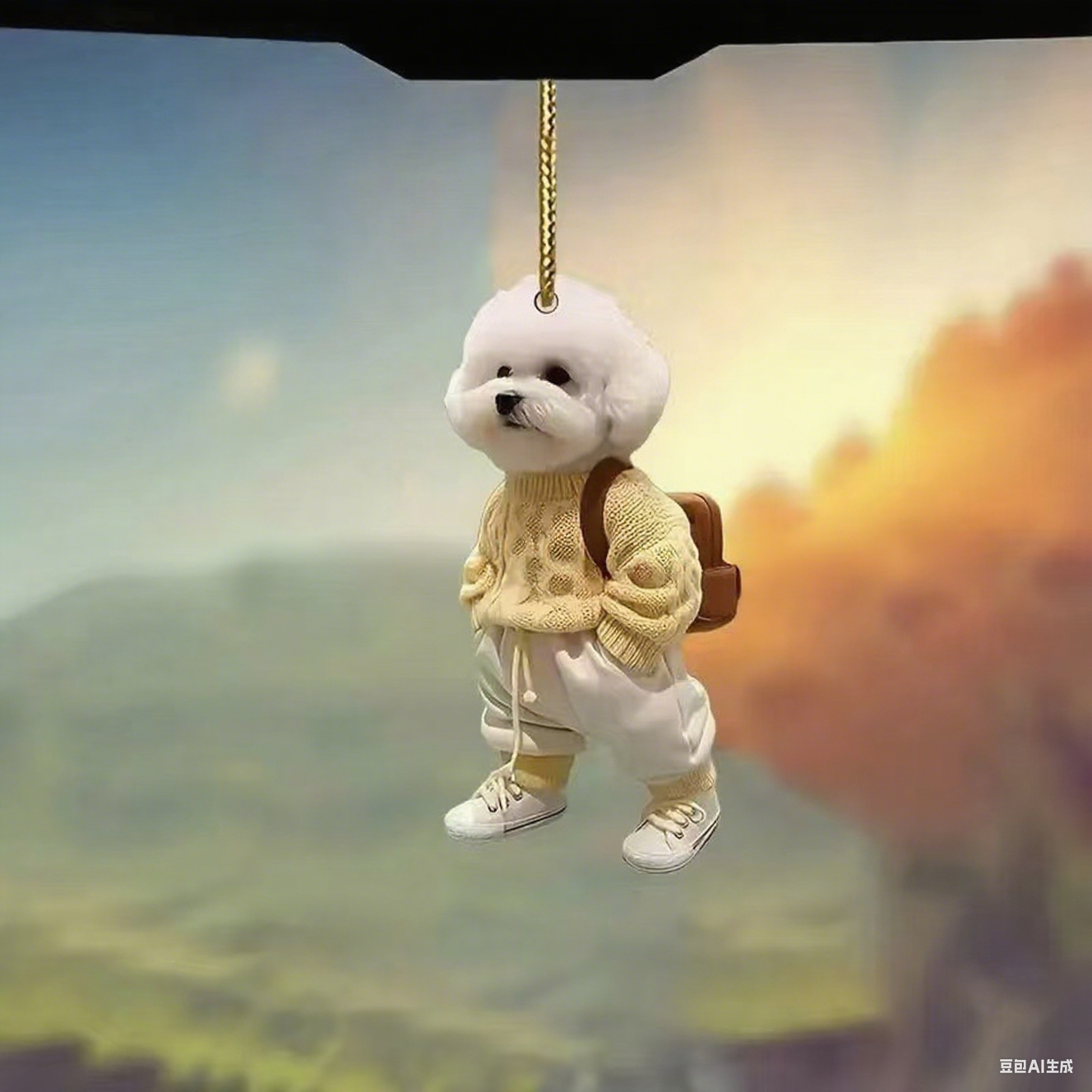 💖Bestseller🐶【5 szt.】 Kreatywny i uroczy pluszowy brelok z pieskiem, idealny jako dodatek do wnętrza samochodu lub ozdoba torebki