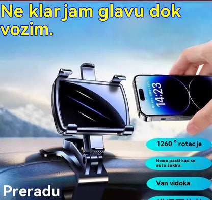 🚗50% popusta📱Držač za telefon u automobilu koji se okreće za 360°, višenamjenski, može se rotirati vodoravno i okomito.