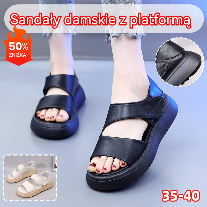🔥 🥰 2024 nowy model platformy gruba podeszwa wyszczuplająca na co dzień miękka podeszwa małe zapachowe buty plażowe