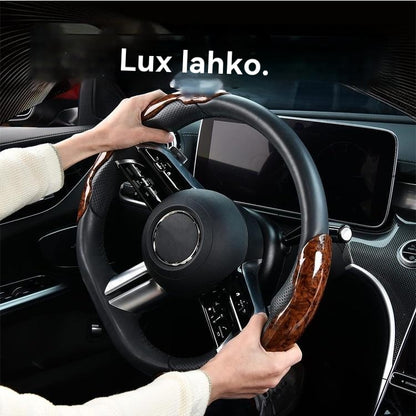 🚗【1 komplet 3 kosov】👍👍Nedrseča lesena prevleka za volan avtomobila