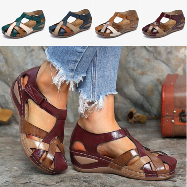 ✨🩰【Výpredaj na konci sezóny】【35–43】Pohodlné rímske sandále z mäkkej kože pre ženy – Cena znížená