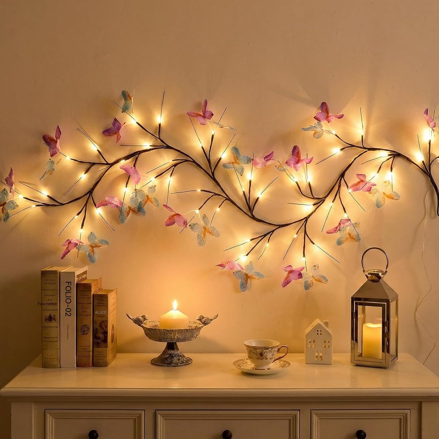 ✨Pago contra entrega✅️ Luces LED Flexibles en Forma de Enredadera con Mariposas – Decora tu Hogar con un Ambiente Mágico y Cálido 🦋💡