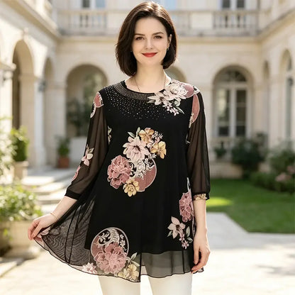 Colección Verano 2026✨ Top de tul elegante, precio rebajado🌸 ¡Disimula las imperfecciones de la figura y crea un efecto adelgazante!✅️Pago contra entrega
