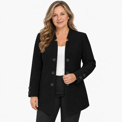 🔥✨【S-5XL】Elegantný dvojradový kabát na jeseň a zimu – štýlový a teplý