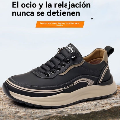 🔥👟【50% de descuento】【Tallas 39-45】Zapatillas de piel impermeables y resistentes a las manchas con suelas suaves y cómodas