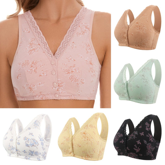 💞Promoción de primavera -49%❣️【2 unidades】Sujetador de encaje sin aros con cierre frontal para mujer