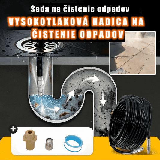 💦 TERAZ ZĽAVA 50%! 🚿 Sada na čistenie odtokov 5800 PSI – vysokotlaková tryska a hadica na upchaté odtoky/potrubia🔧📦