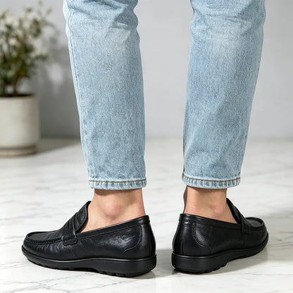 ✨Mocasines de hombre de piel auténtica de primera calidad: suela suave y flexible ✅️Pago contra entrega
