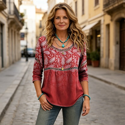 ✨🎉【Oferta especial🔥】【S-5XL】Camiseta estampada de moda de verano para mujer - Cómoda y casual