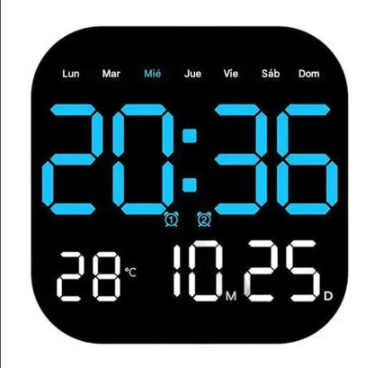 🕰️ Número 1 en ventas 🛏️ Reloj digital para hogar y oficina despierta suavemente sin alarmas molestas brillo ajustable y silencioso por la noche muestra temperatura compañero ideal diario 🌙
