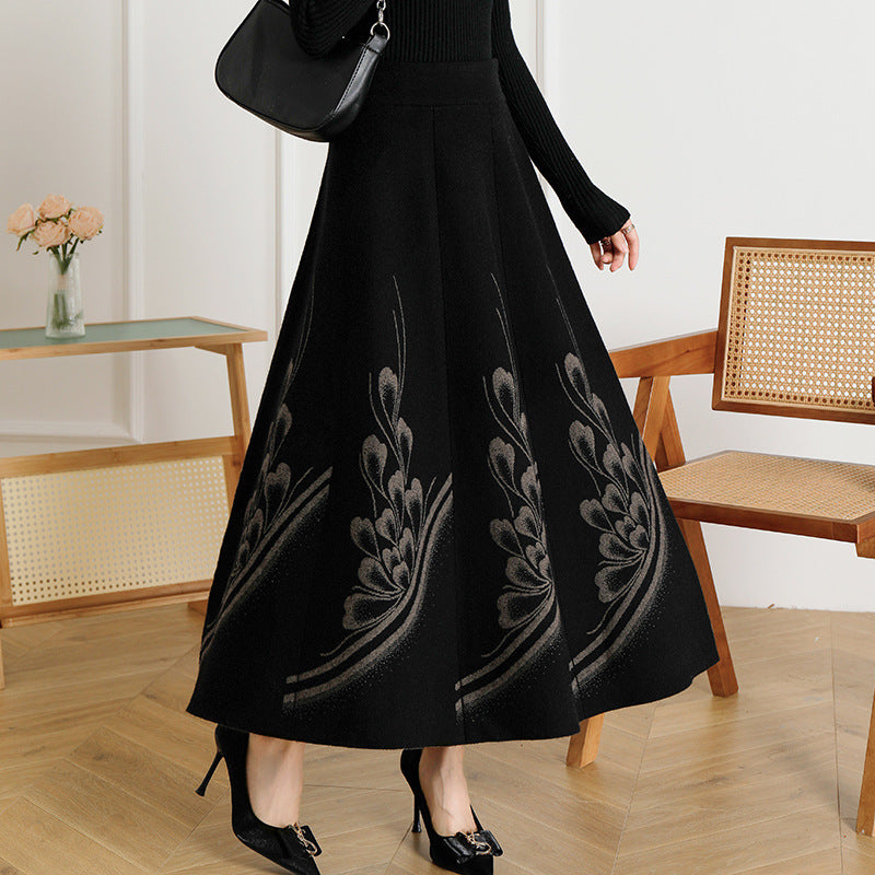 👗🎀【S-3XL】Nowa elegancka spódnica damska na jesień i zimę, gruba wełna, ciepła i wygodna