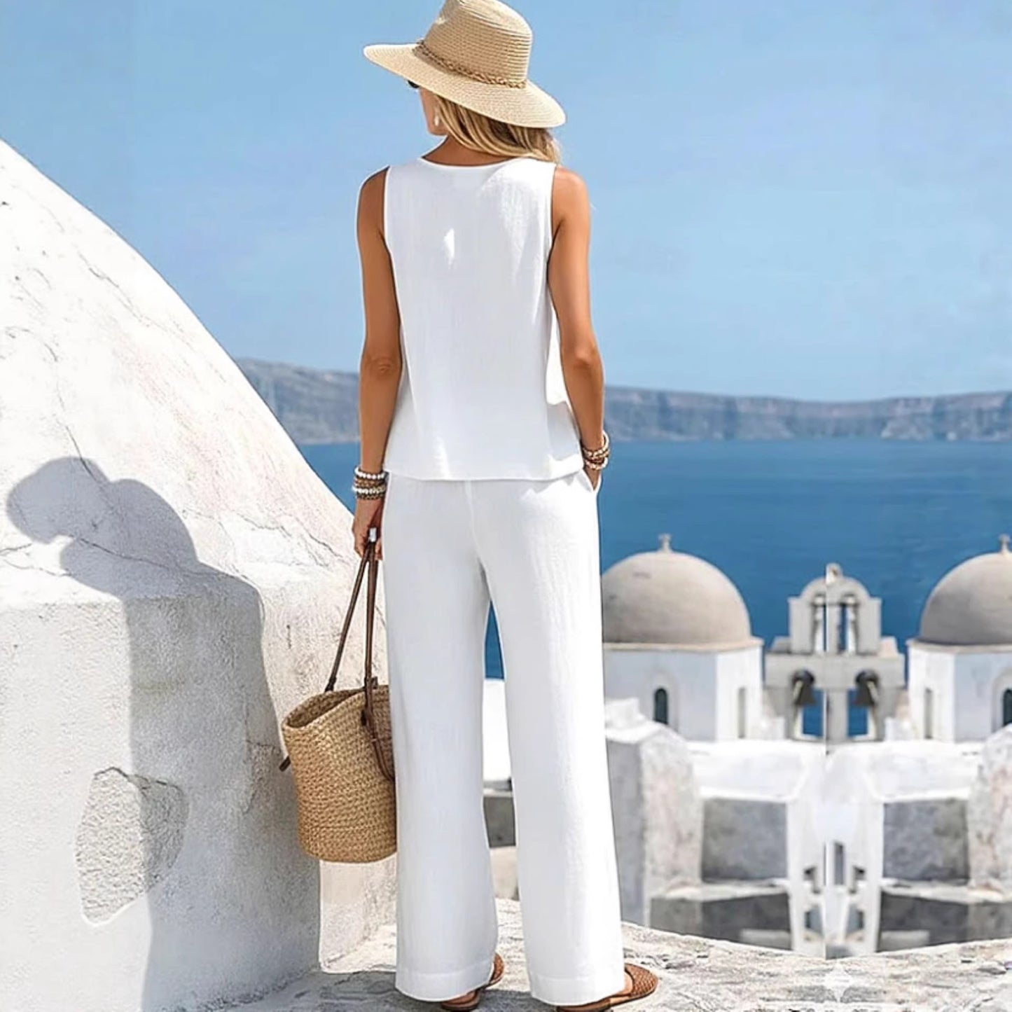 🔥【¡Se vende como pan caliente!】✨ Conjunto ligero y elegante para mujer, ideal para el verano de 2026.