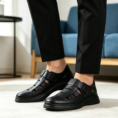 Zapatos de verano para hombre de piel auténtica: ¡extremadamente transpirables y cómodos para caminar!👞🌬️