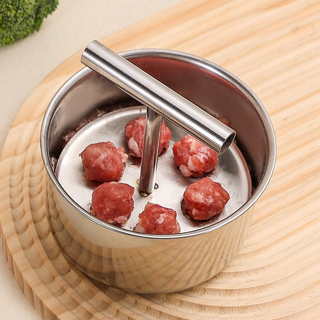 🍖🐟Stroj za mesne okruglice od nehrđajućeg čelika, praktičan kuhinjski aparat - pogodan za pravljenje mesnih okruglica i ribljih okruglica