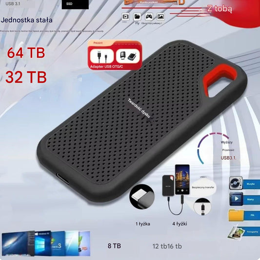 【Ostatni dzień 🔥50% zniżki】 💥【8TB–128TB】Szybki, przenośny dysk twardy o dużej pojemności