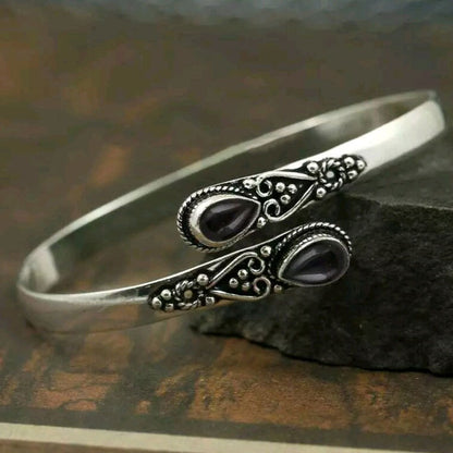 50%OFF【Compra 1 y llévate 1 gratis】--Pulsera vintage de plata S925 con ágata verde
