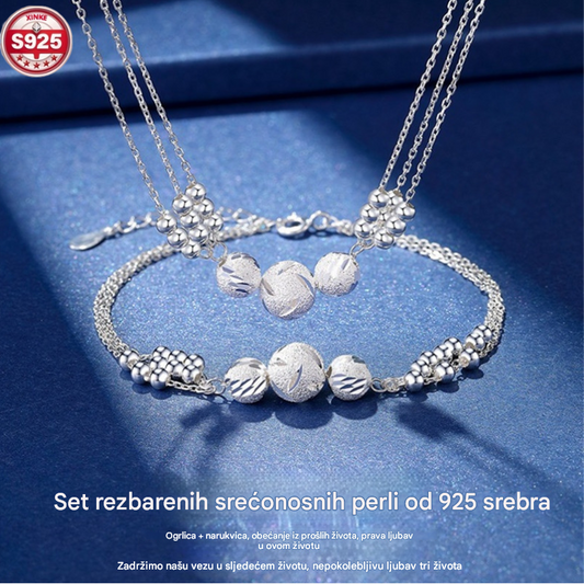 🔥【Kup jeden, a drugi dostaniesz gratis】🔥✨Lekki i luksusowy naszyjnik + bransoletka z koralików przynoszących szczęście