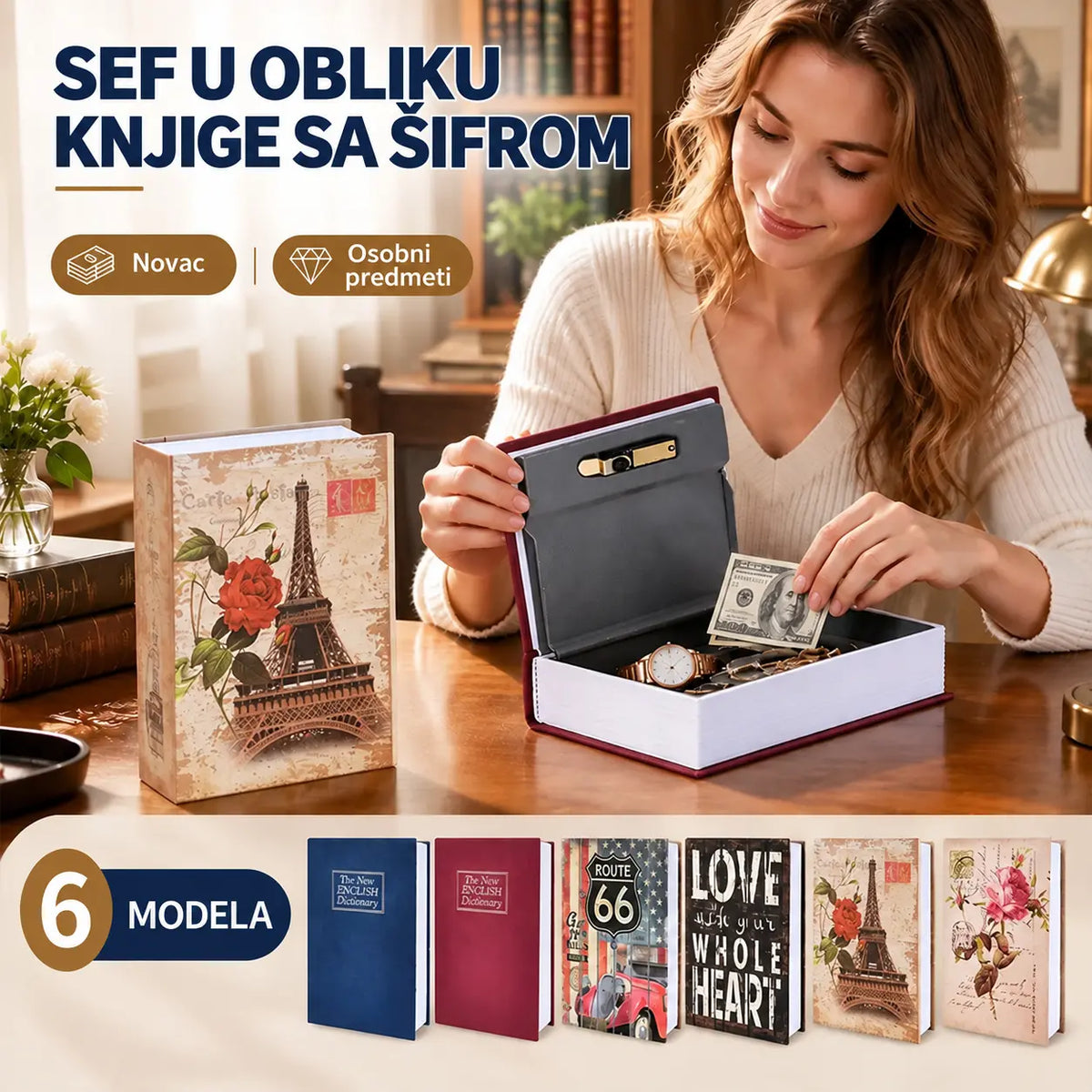 🔐📚 Skriveni sef u obliku knjige